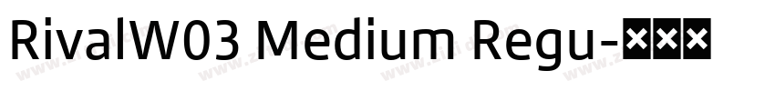 RivalW03 Medium Regu字体转换